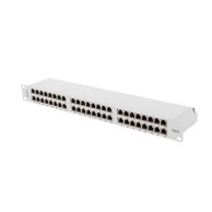 LANBERG Prespojni panel, 48 utora 1U 19" CAT6 FTP, oklopljen, sivi